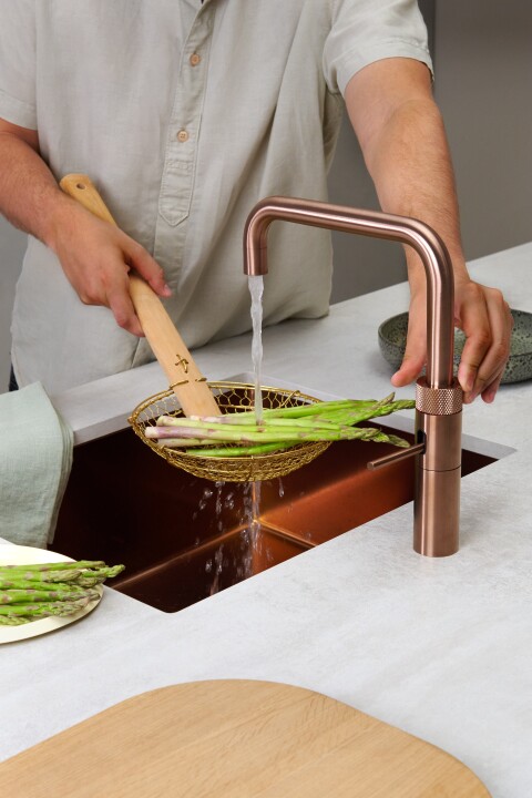2223 FNSRCO Fusion Square Rose Copper Light Wooden Setting Blanch Leandro Asparagus